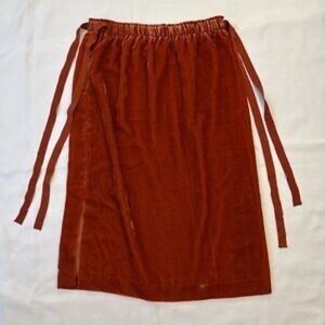 H&M Terracotta velvet Midi Skirt